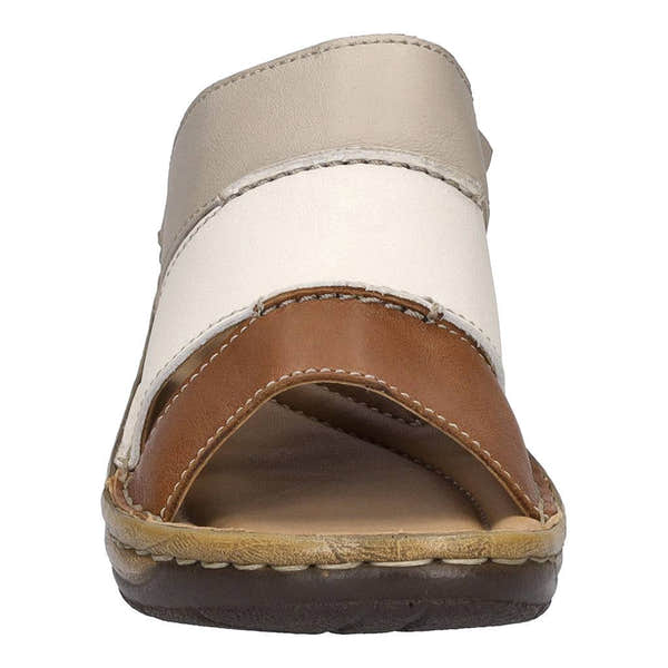 Josef Seibel Catalonia 86 Ladies Cognac-Multi Leather Slip On Sandals-elevate your sole