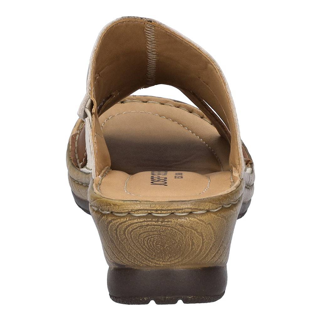 Josef Seibel Catalonia 86 Ladies Cognac-Multi Leather Slip On Sandals-elevate your sole