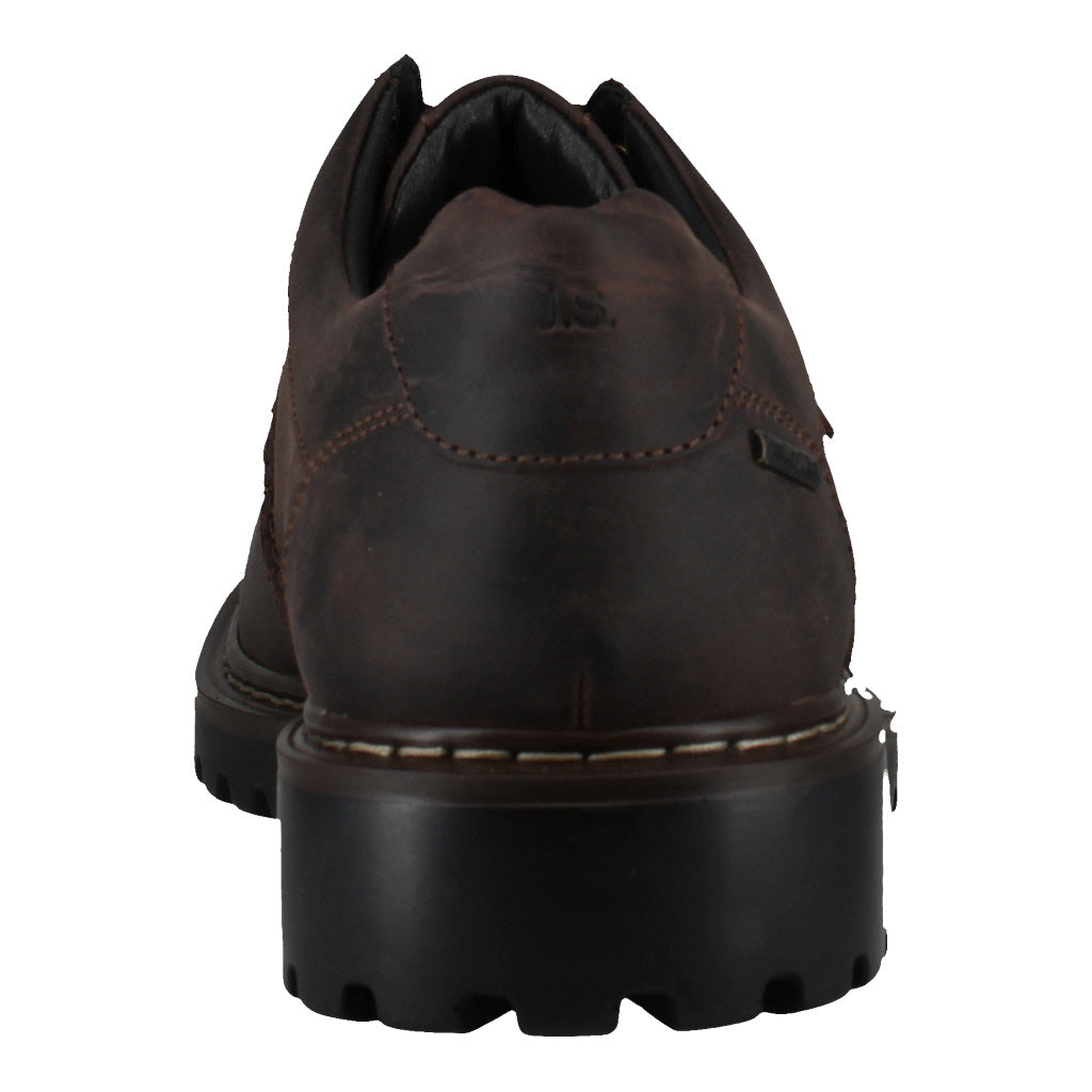 Josef Seibel Chance 68 men's brown leather waterproof lace-up shoes with rugged sole.