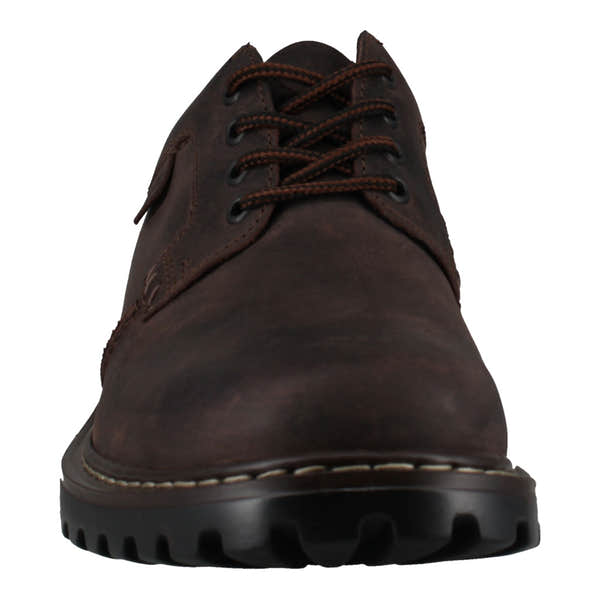 Josef Seibel Chance 68 men's brown leather waterproof lace-up shoes with rugged sole for outdoor wear.