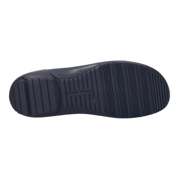 Josef Seibel Charlotte 01 women's green leather slip-on shoes with arch support and rubber sole.