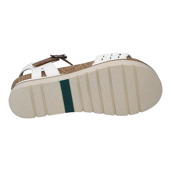 Josef Seibel Clea 16 Ladies White Multi Leather Buckle Sandals-elevate your sole