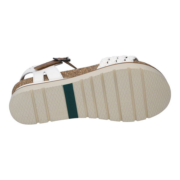 Josef Seibel Clea 16 Ladies White Multi Leather Buckle Sandals-elevate your sole