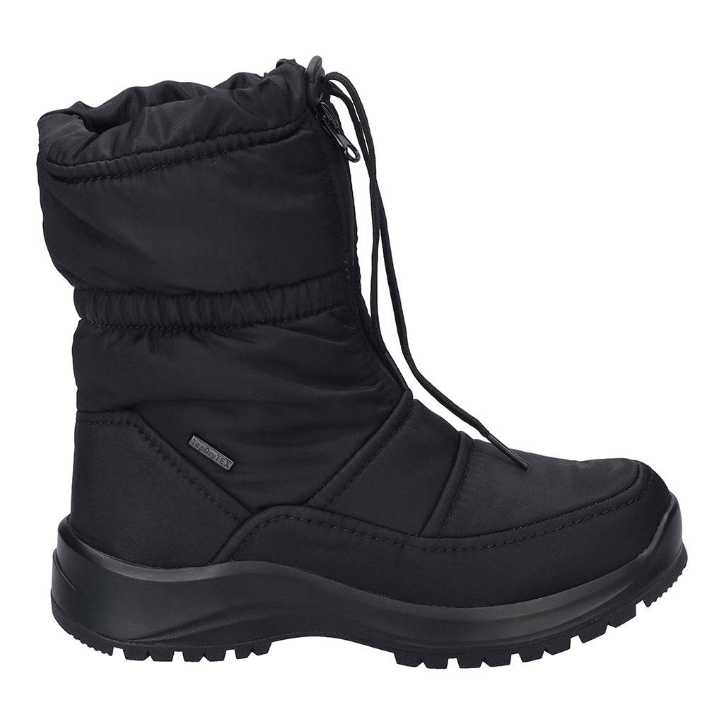 Josef Seibel Colorado 58 Ladies Black Textile Waterproof Front Zip Ankle Boots-elevate your sole