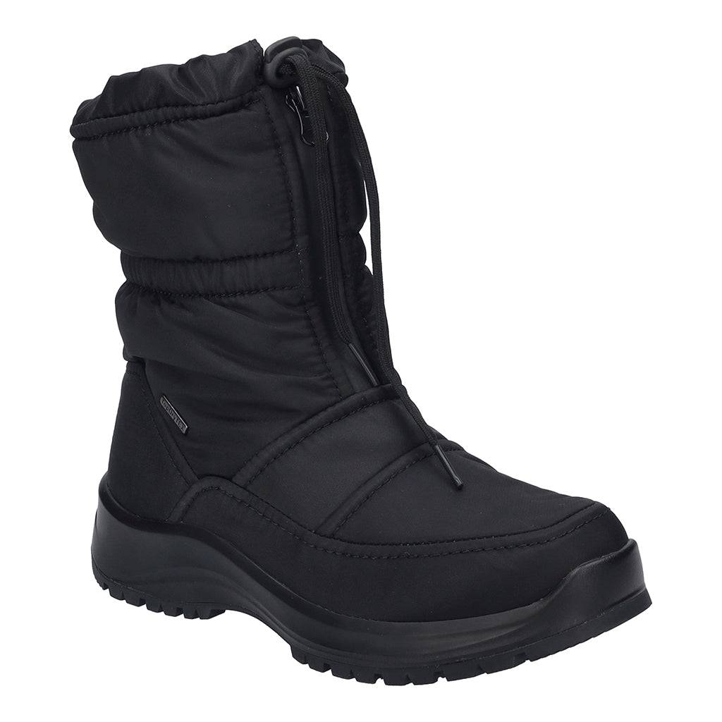 Josef Seibel Colorado 58 Ladies Black Textile Waterproof Front Zip Ankle Boots-elevate your sole