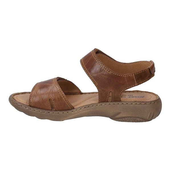 Josef Seibel Debra 58 Ladies Brandy Leather Touch Fastening Sandals-elevate your sole