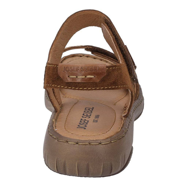 Josef Seibel Debra 58 Ladies Brandy Leather Touch Fastening Sandals-elevate your sole