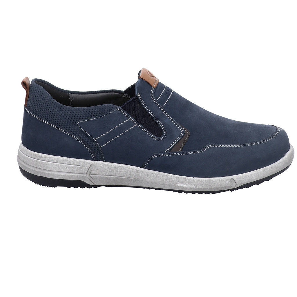 Josef Seibel Enrico 04 Mens Blue Leather Slip On Shoes-elevate your sole
