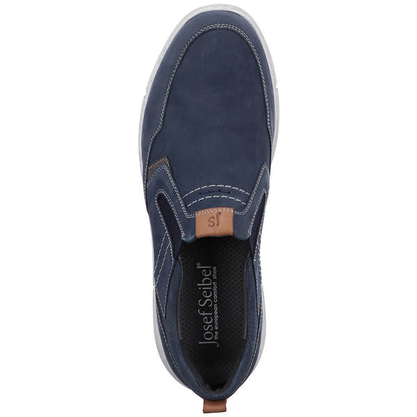 Josef Seibel Enrico 04 Mens Blue Leather Slip On Shoes-elevate your sole