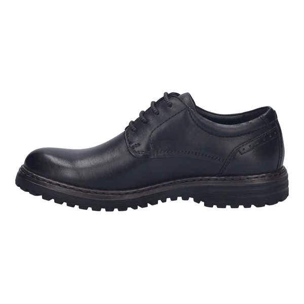Josef Seibel Erroll 50 men's black leather waterproof lace-up shoes with arch support and rugged outsole.
