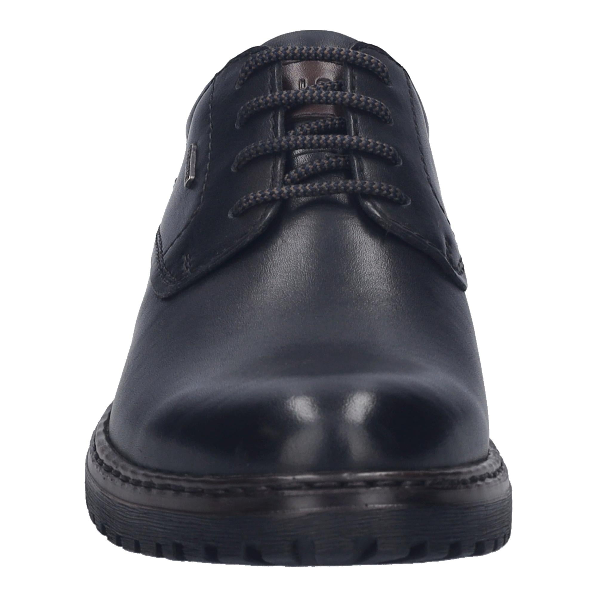 Josef Seibel Erroll 50 men's black leather waterproof lace-up shoes with arch support.