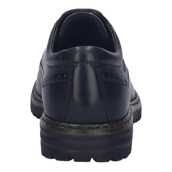 Josef Seibel Erroll 50 men's black leather waterproof lace-up shoes with arch support.