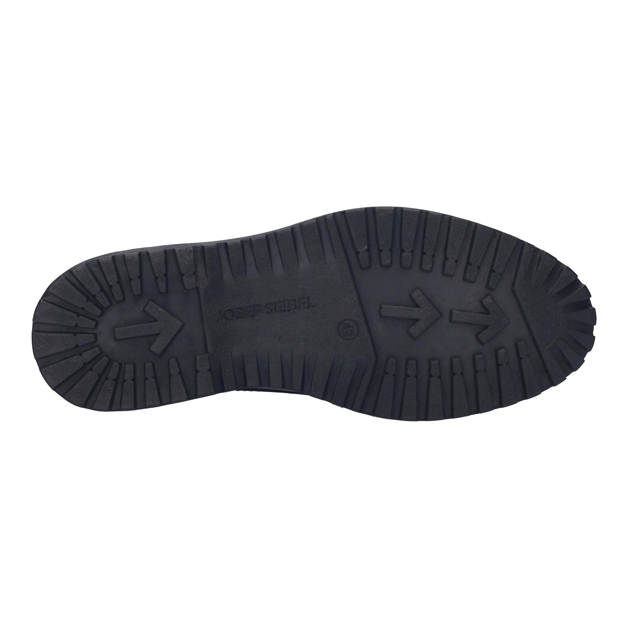 Josef Seibel Erroll 50 men's black leather waterproof lace-up shoes with arch support and rugged sole.