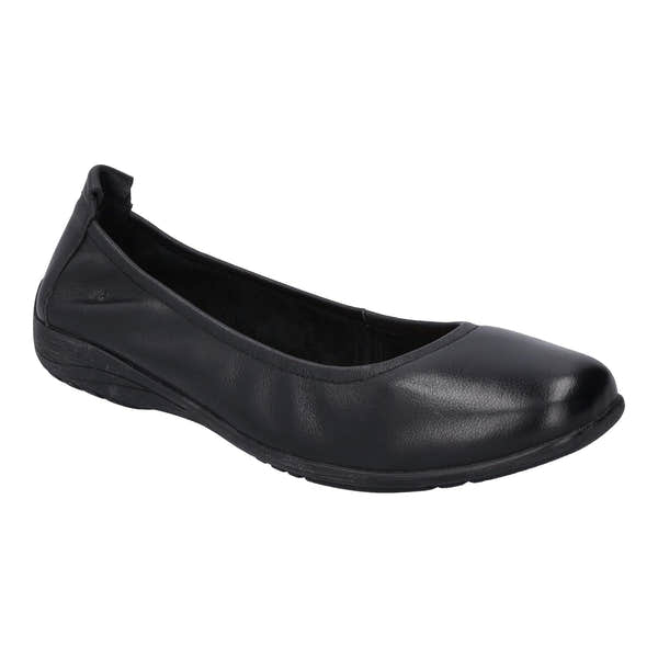 Josef Seibel Fenja 01 Ladies Black Leather Slip on Shoes