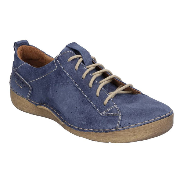 Josef Seibel Fergey 56 Ladies Ocean Blue Leather Lace Up Shoes-elevate your sole