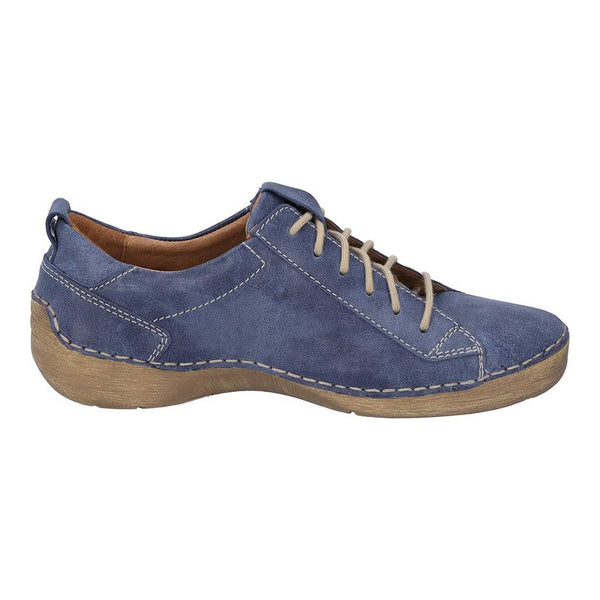 Josef Seibel Fergey 56 Ladies Ocean Blue Leather Lace Up Shoes-elevate your sole