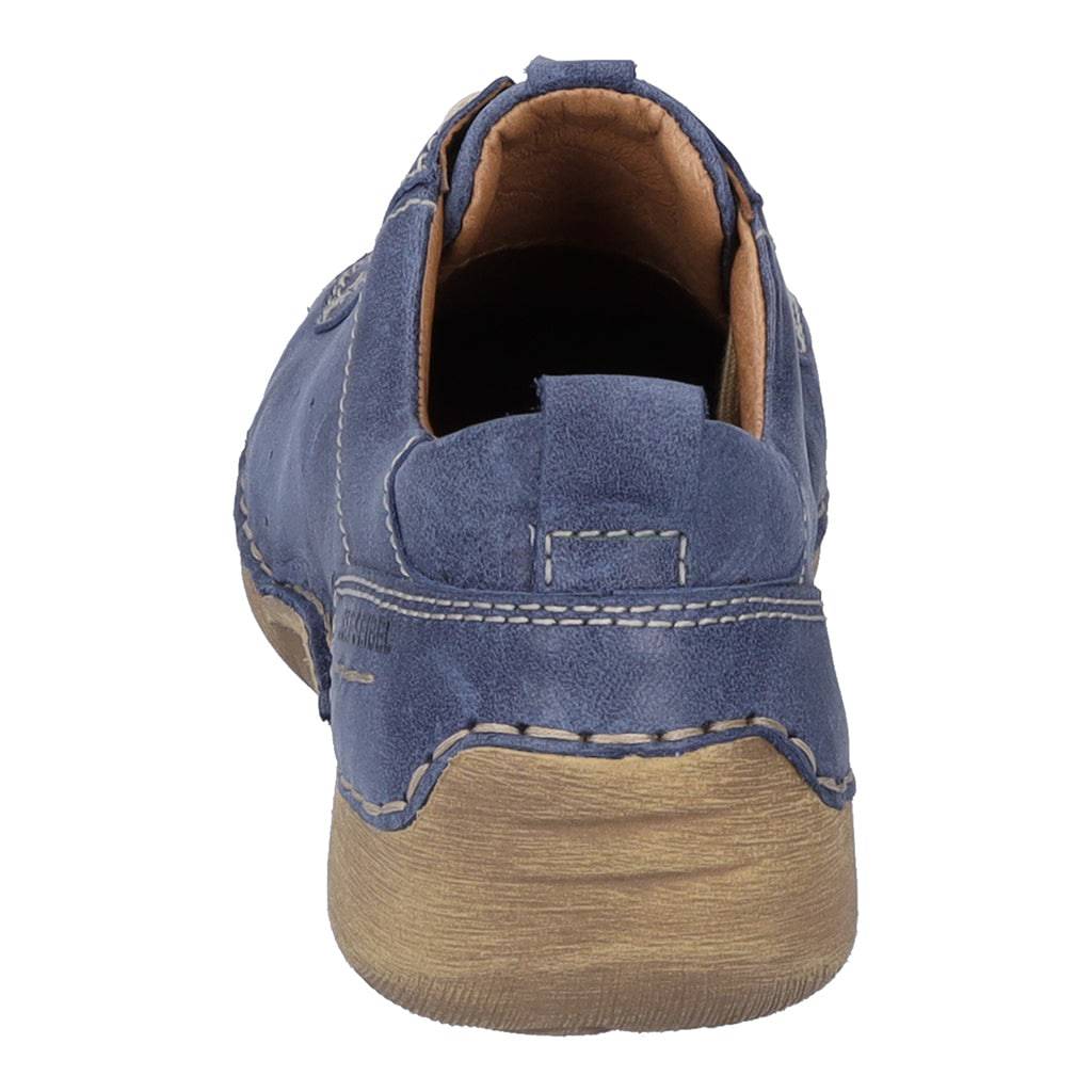 Josef Seibel Fergey 56 Ladies Ocean Blue Leather Lace Up Shoes-elevate your sole
