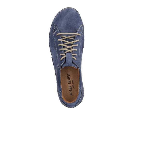 Josef Seibel Fergey 56 Ladies Ocean Blue Leather Lace Up Shoes-elevate your sole