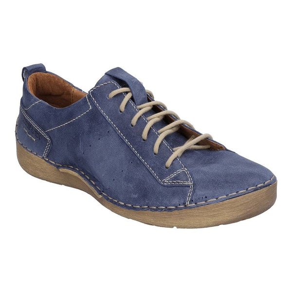 Josef Seibel Fergey 56 Ladies Ocean Blue Leather Lace Up Shoes-elevate your sole