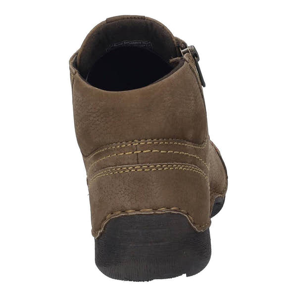 Josef Seibel Fergey 67 Ladies Castagne Brown Leather Arch Support Zip & Lace Ankle Boots-elevate your sole