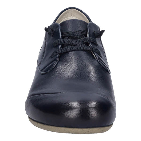 Josef Seibel Fiona 01 women's navy leather lace-up shoes with arch support and casual design.