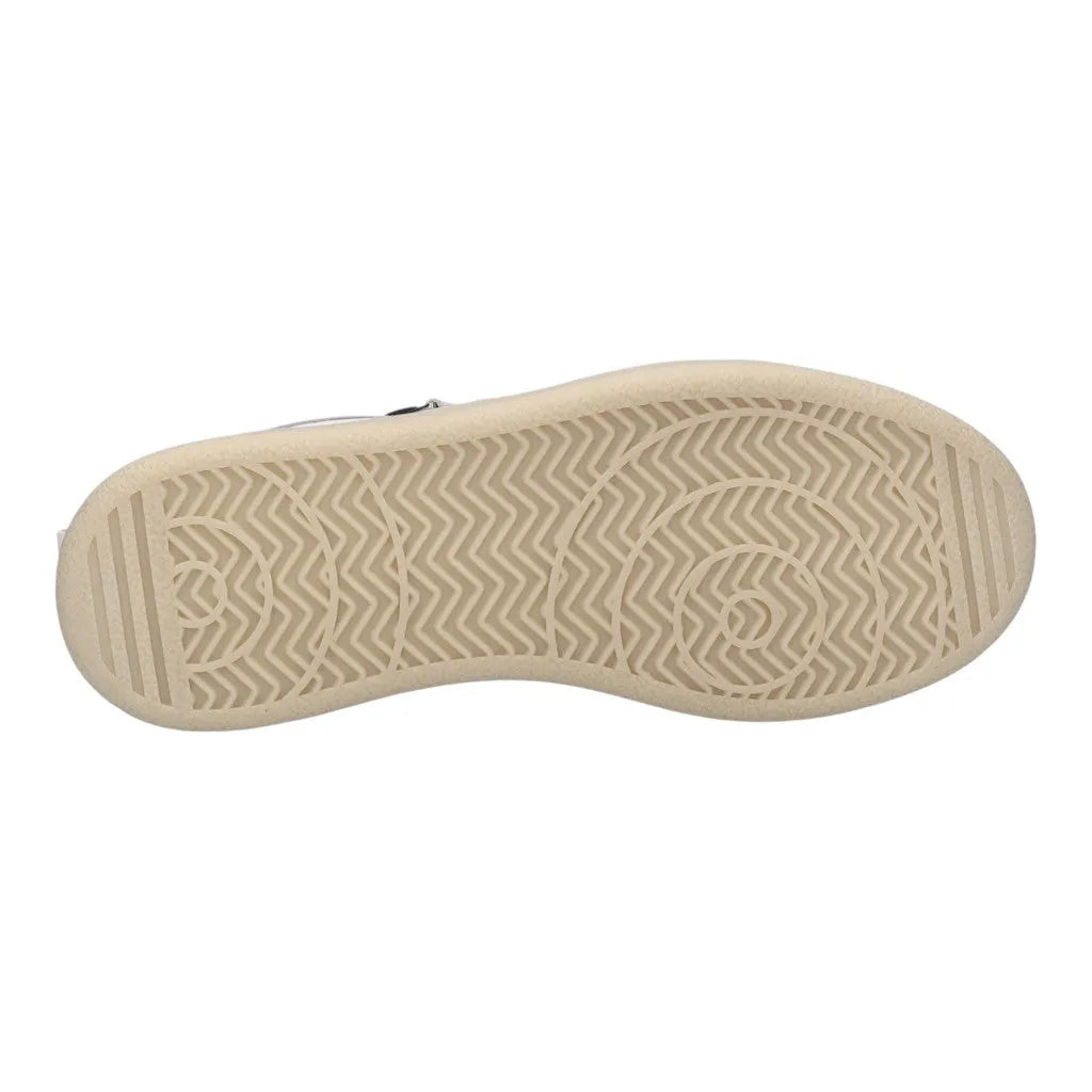 Josef Seibel Jade 05 ladies ice blue multi leather lace-up trainers with textured outsole pattern.