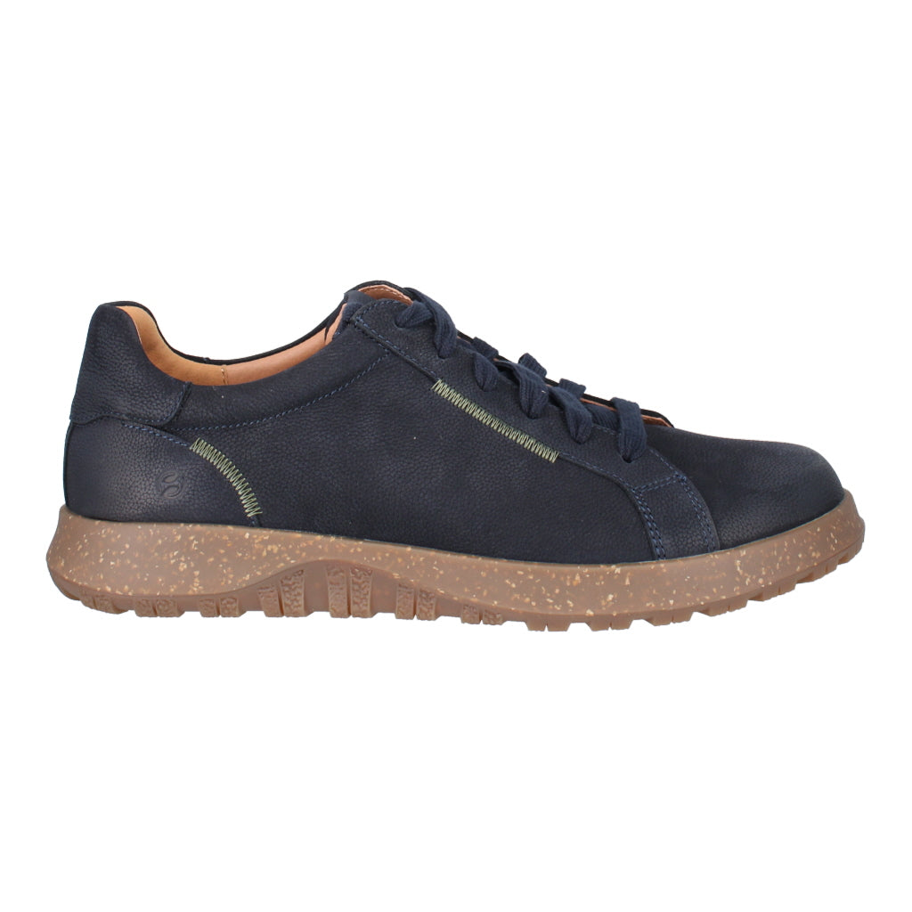 Josef Seibel Jaron 01 ocean blue shoes, side view.