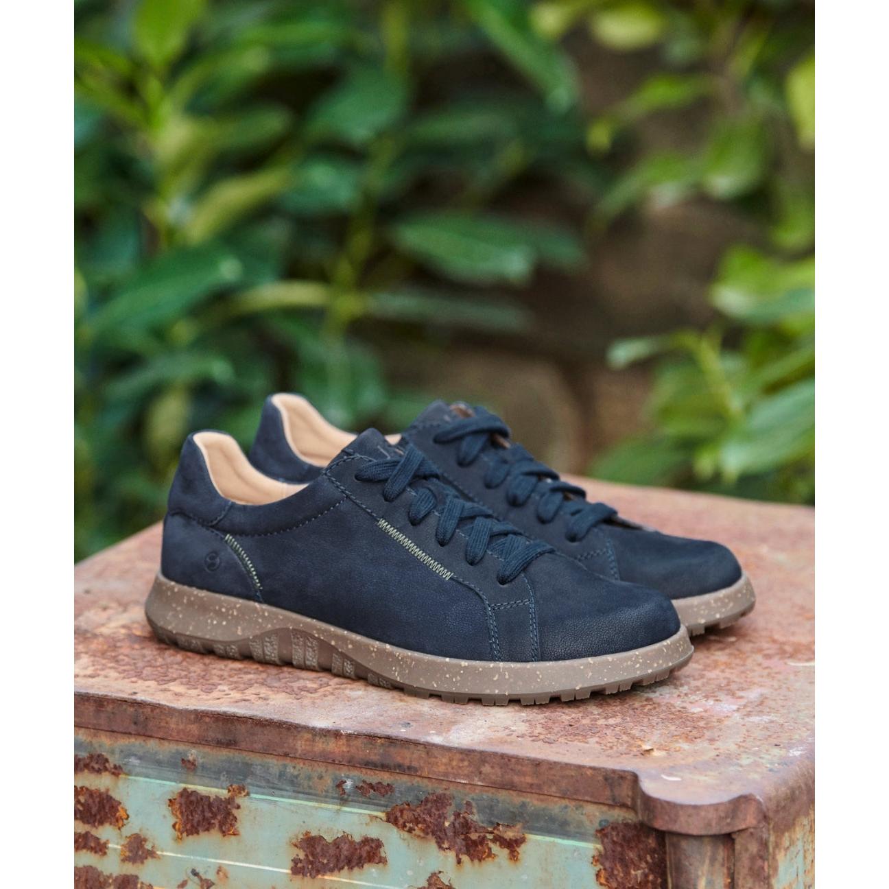Josef Seibel Jaron 01 ocean blue shoes, outdoor view.