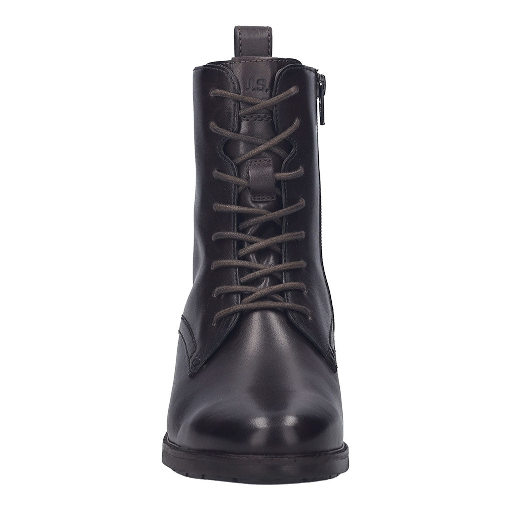 Josef Seibel Kate 50 women's brown waterproof leather ankle boot with lace-up front, zip closure, arch support, and ankle height.