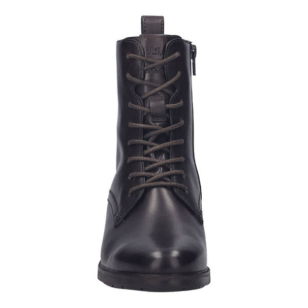 Josef Seibel Kate 50 women's brown waterproof leather ankle boot with lace-up front, zip closure, arch support, and ankle height.