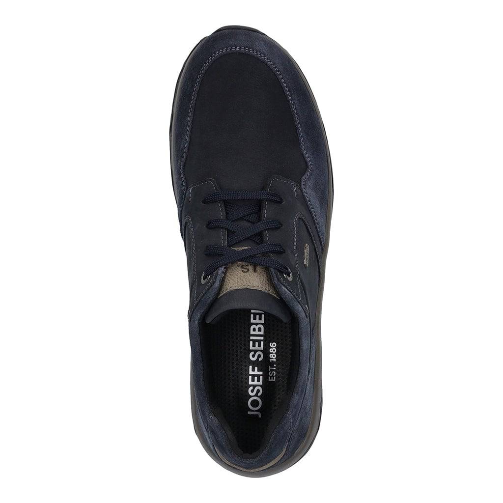 Josef Seibel Leroy 58 Mens Ocean Navy Leather Waterproof Arch Support Lace Up Shoes-elevate your sole