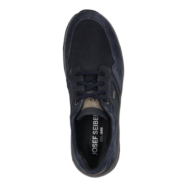 Josef Seibel Leroy 58 Mens Ocean Navy Leather Waterproof Arch Support Lace Up Shoes-elevate your sole