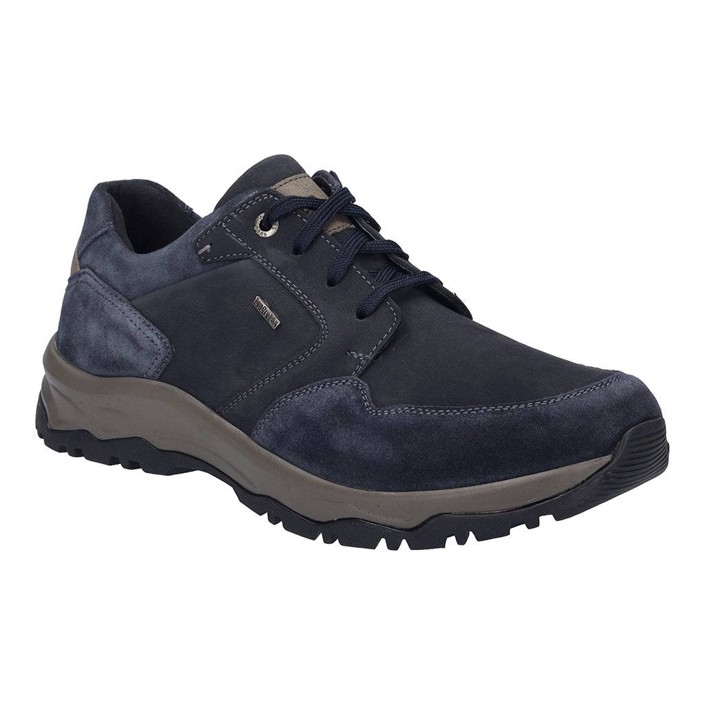 Josef Seibel Leroy 58 Mens Ocean Navy Leather Waterproof Arch Support Lace Up Shoes-elevate your sole