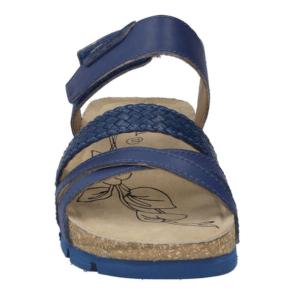Josef Seibel Lucie 03 Ladies Blue Leather Touch Fastening Sandals-elevate your sole