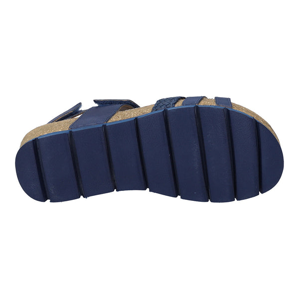 Josef Seibel Lucie 03 Ladies Blue Leather Touch Fastening Sandals-elevate your sole
