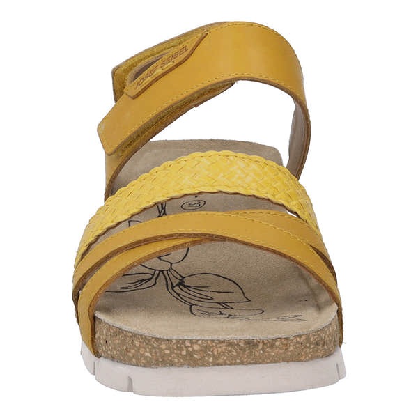 Josef Seibel Lucie 03 Ladies Safran Leather Touch Fastening Sandals-elevate your sole