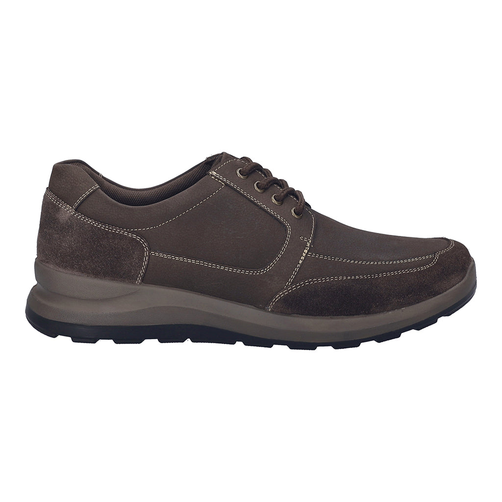 Josef Seibel Marley 51 men's brown leather lace-up shoes with cushioned sole and ankle support.
