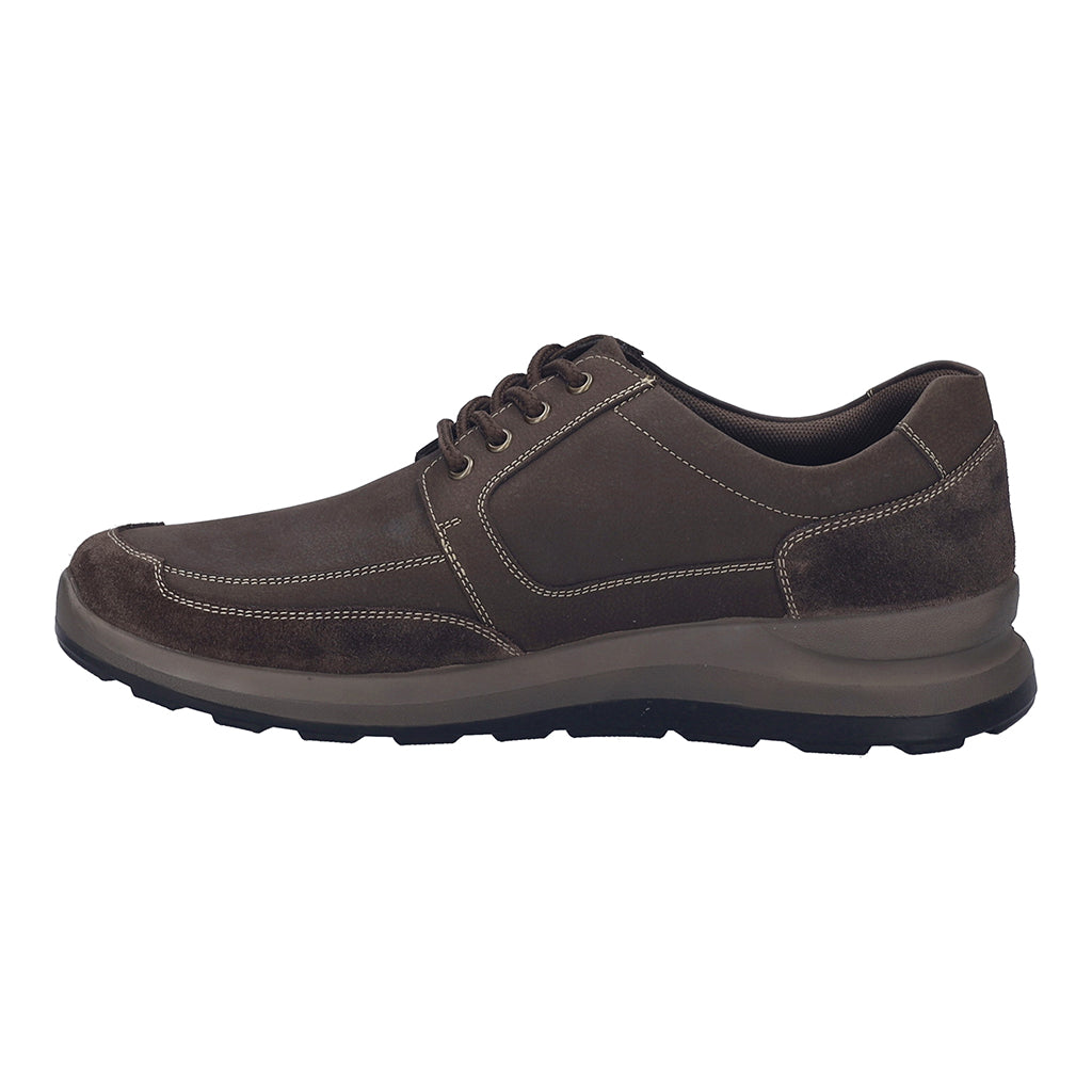 Josef Seibel Marley 51 men's brown leather lace-up shoes with cushioned sole and stitched detailing.