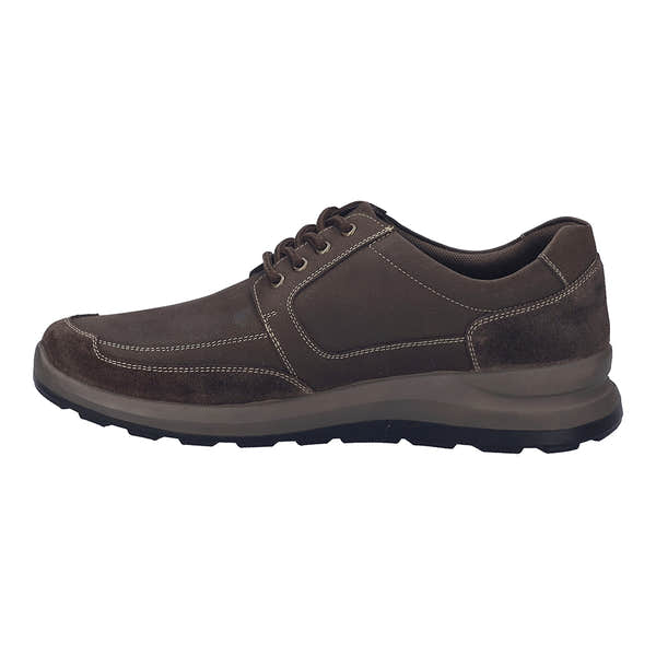 Josef Seibel Marley 51 men's brown leather lace-up shoes with cushioned sole and stitched detailing.