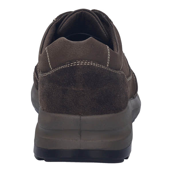 Josef Seibel Marley 51 men's brown leather lace-up shoes, comfortable casual footwear with suede heel and cushioned sole.