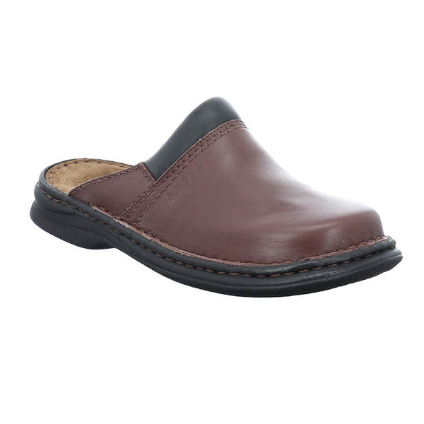 Josef Seibel Max Mens Brandy Leather Slip On Mules-elevate your sole