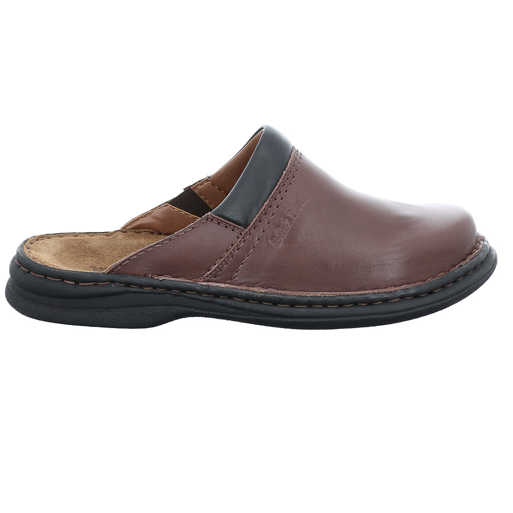 Josef Seibel Max Mens Brandy Leather Slip On Mules-elevate your sole