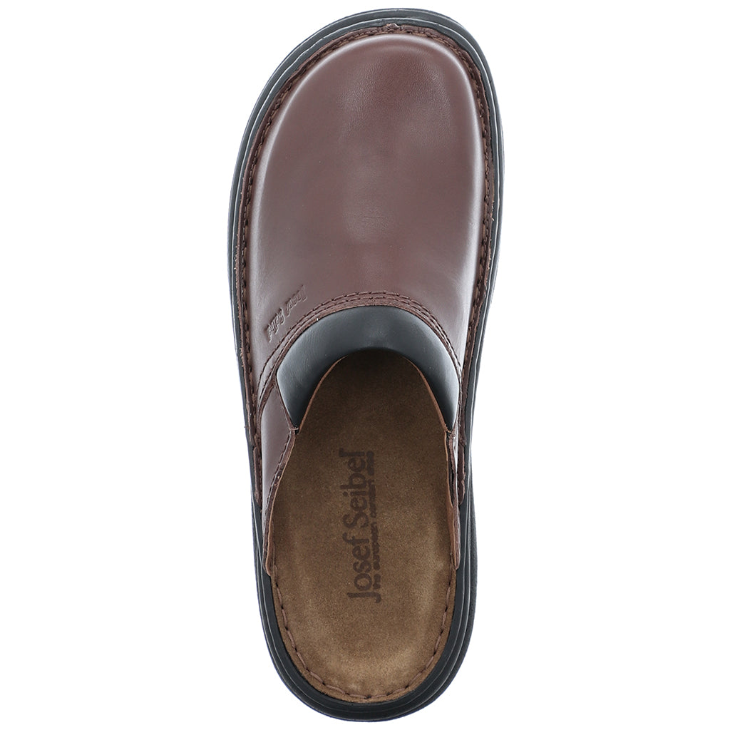 Josef Seibel Max Mens Brandy Leather Slip On Mules-elevate your sole