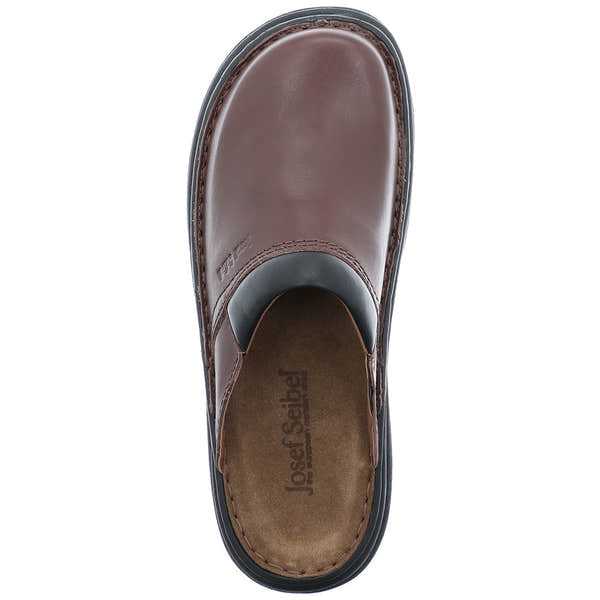 Josef Seibel Max Mens Brandy Leather Slip On Mules-elevate your sole