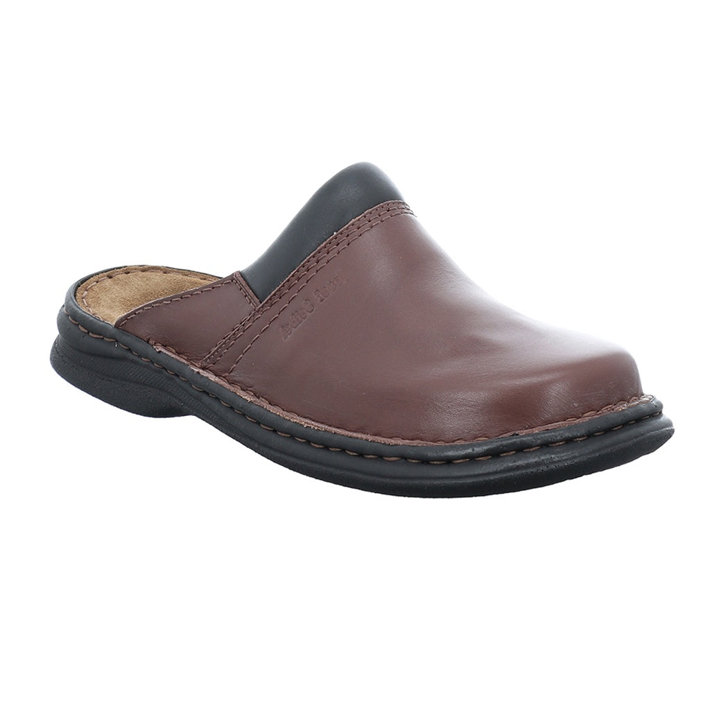 Josef Seibel Max Mens Brandy Leather Slip On Mules-elevate your sole