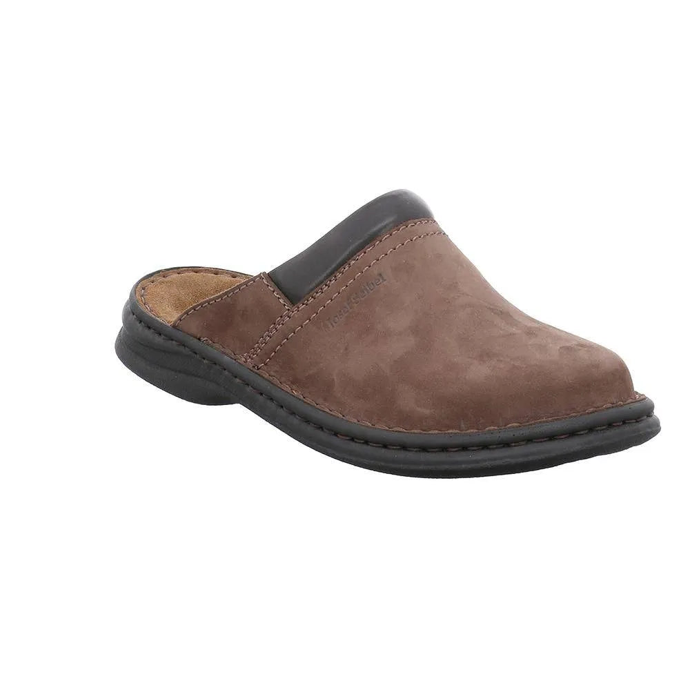 Josef Seibel Max Mens Brasil Brown Leather Mule Shoes-elevate your sole