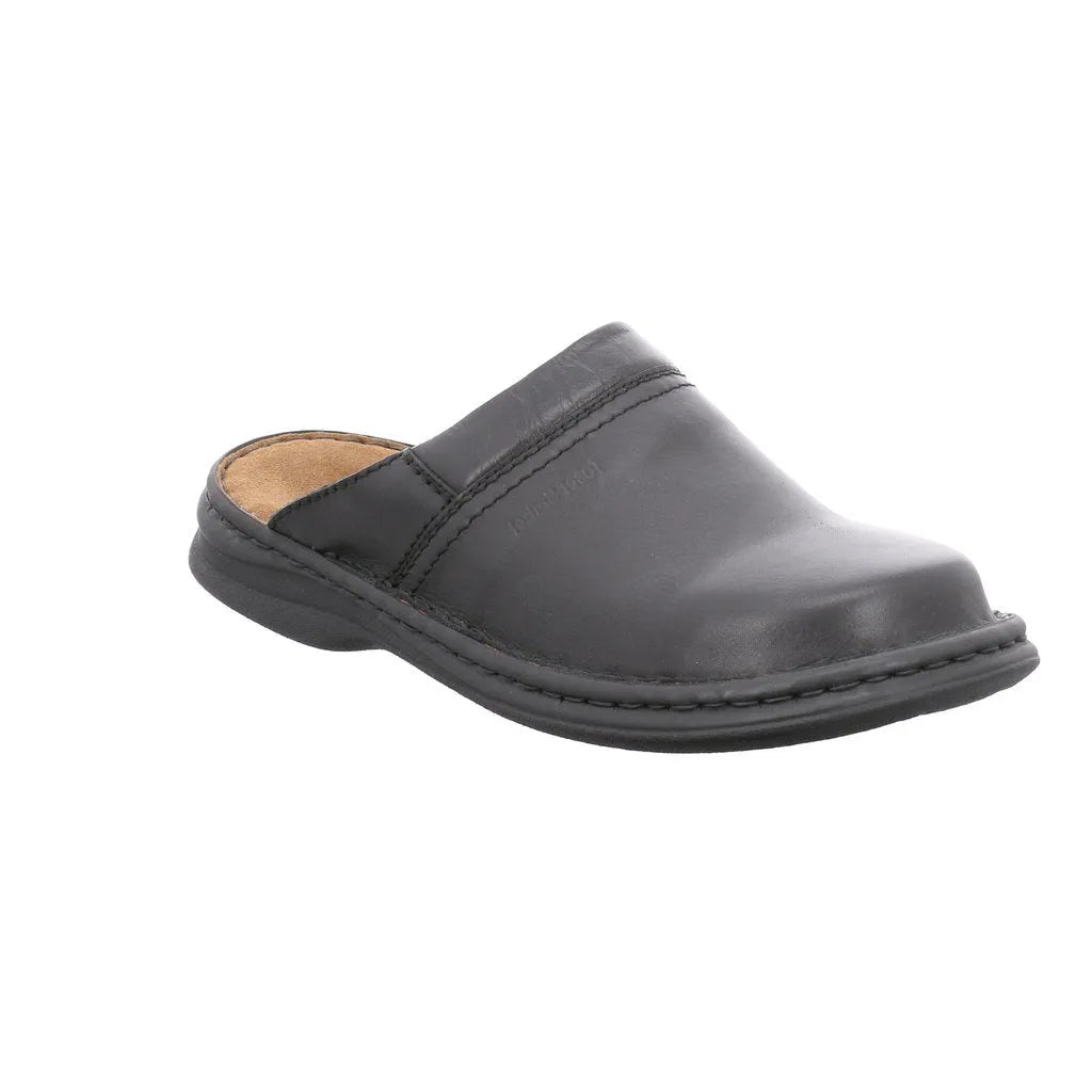 Josef Seibel Max Mens Ranch Black Leather Mule Shoes - elevate your sole