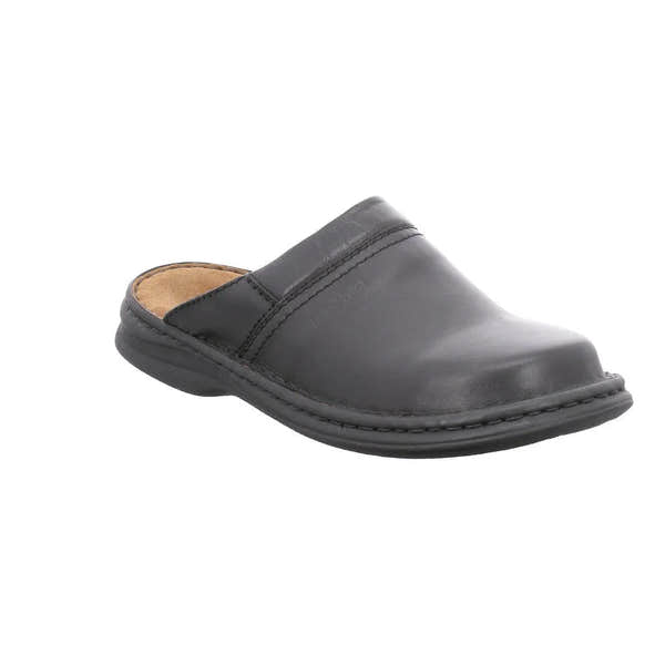 Josef Seibel Max Mens Ranch Black Leather Mule Shoes - elevate your sole