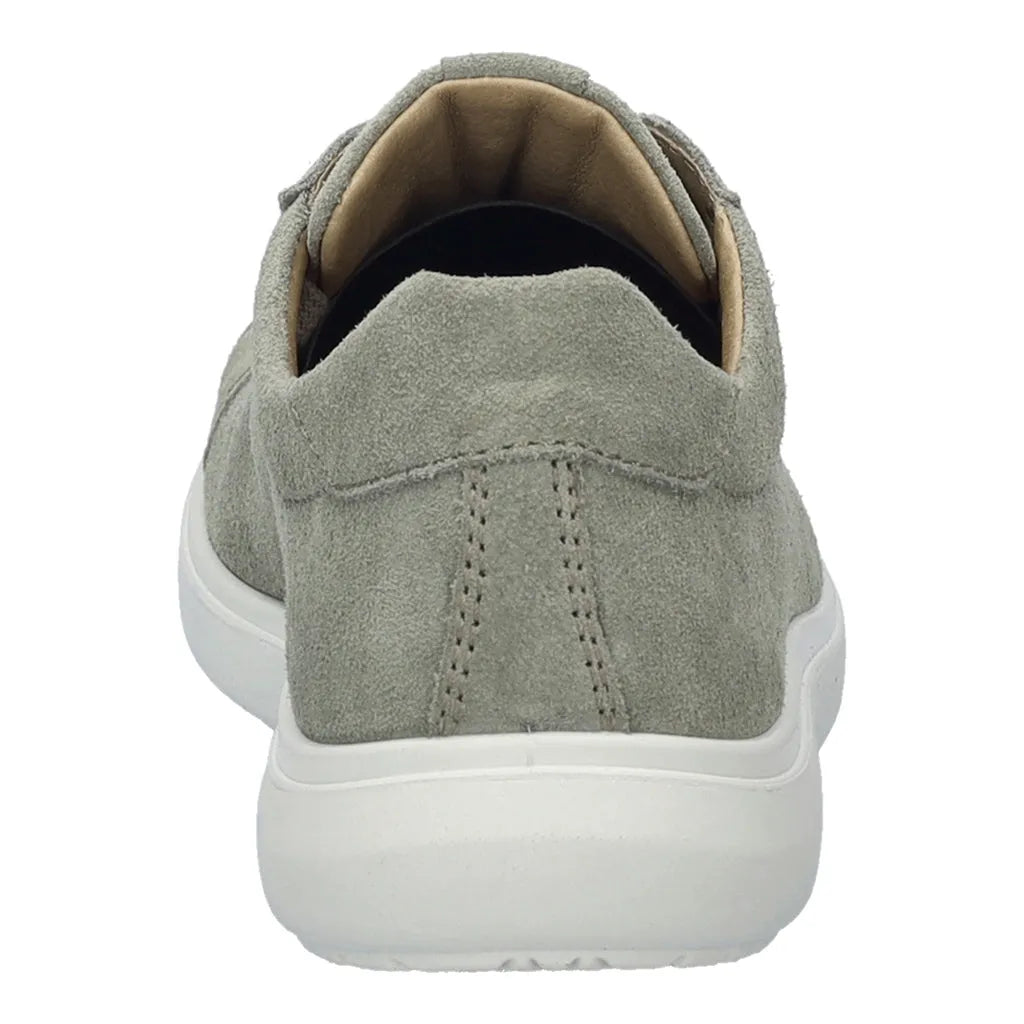 Josef Seibel Megan 07 Ladies Reed Green Leather lace-up trainers with arch support and cushioned interior.