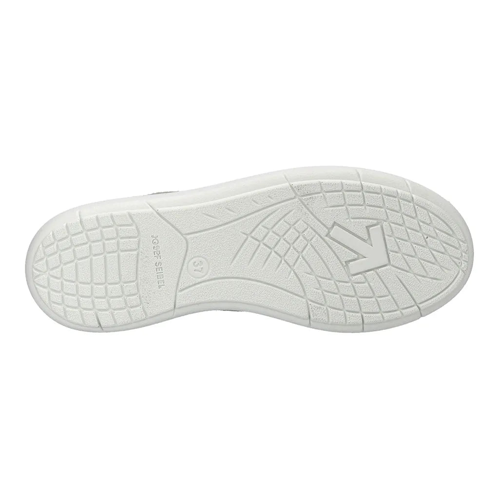 Josef Seibel Megan 07 ladies reed green leather lace-up trainers with arch support and comfortable sole.